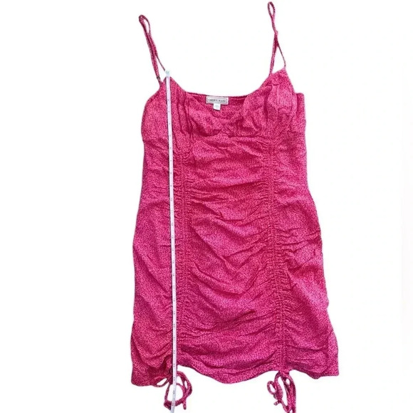 Adjustable Pink Mini Dress, Size Medium Valentines Day Dress Pleated Ruffles - Picture 8 of 9